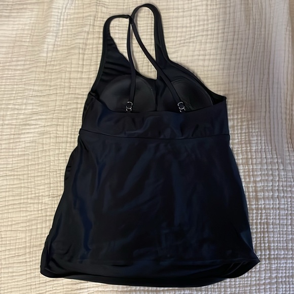 Asymmetrical One Shoulder Maternity Tankini Top - Picture 2 of 6